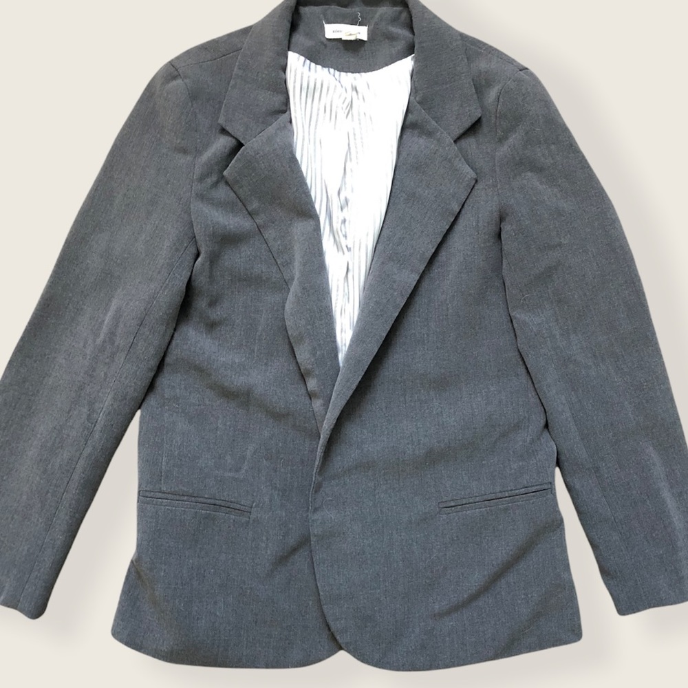 Silence + Noise Gray Open Front Blazer S